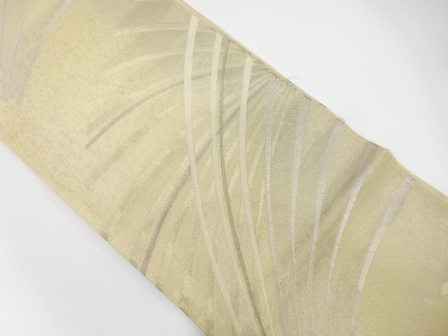アンティーク　紗　芝草模様織り出し袋帯（材料）